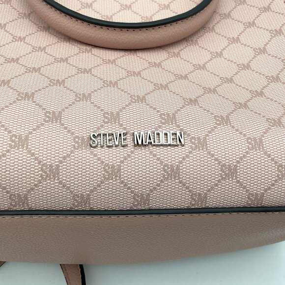 Steve Madden Crossbody Pink Faux Leather Logo BKIA Shopper Bag Straps & Handles - Picture 6 of 10